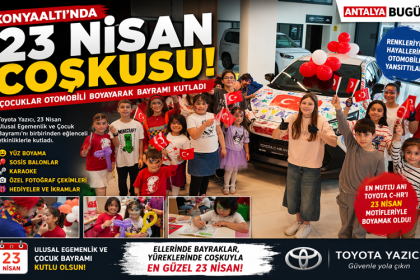 Konyaaltı’nda 23 Nisan Etkinliği: Çocuklar Toyota Aracını Boyadı